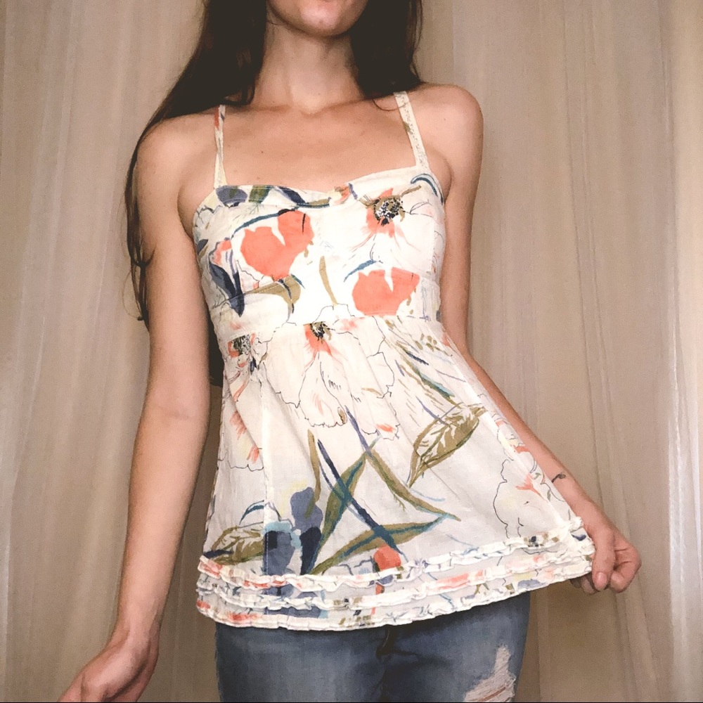 Hollister Floral Babydoll Top